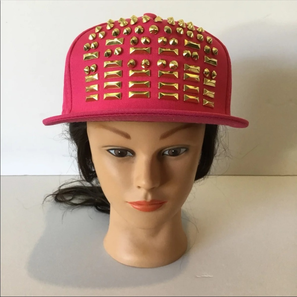 Nicki Minaj Kisses Pretty Gang Hot Pink Gold Hat